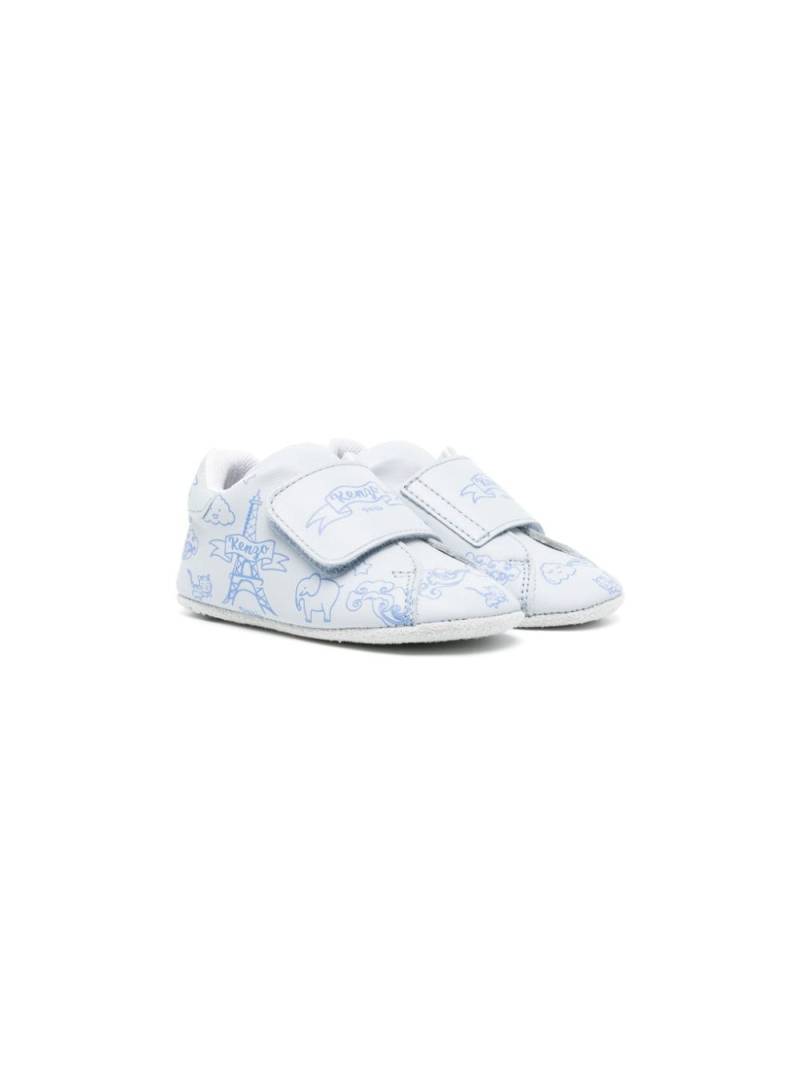 Kenzo Kids Sneakers mit Zeichnungs-Print - Blau von Kenzo Kids