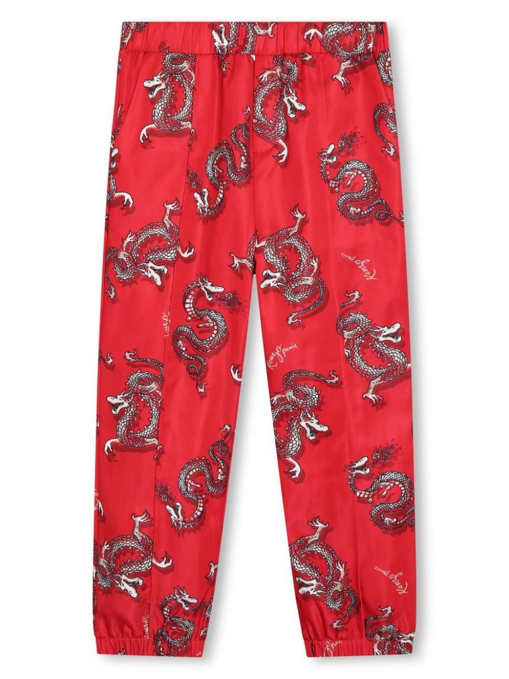 Kenzo Kids Straight-Leg-Hose mit Drachen-Print - Rot von Kenzo Kids