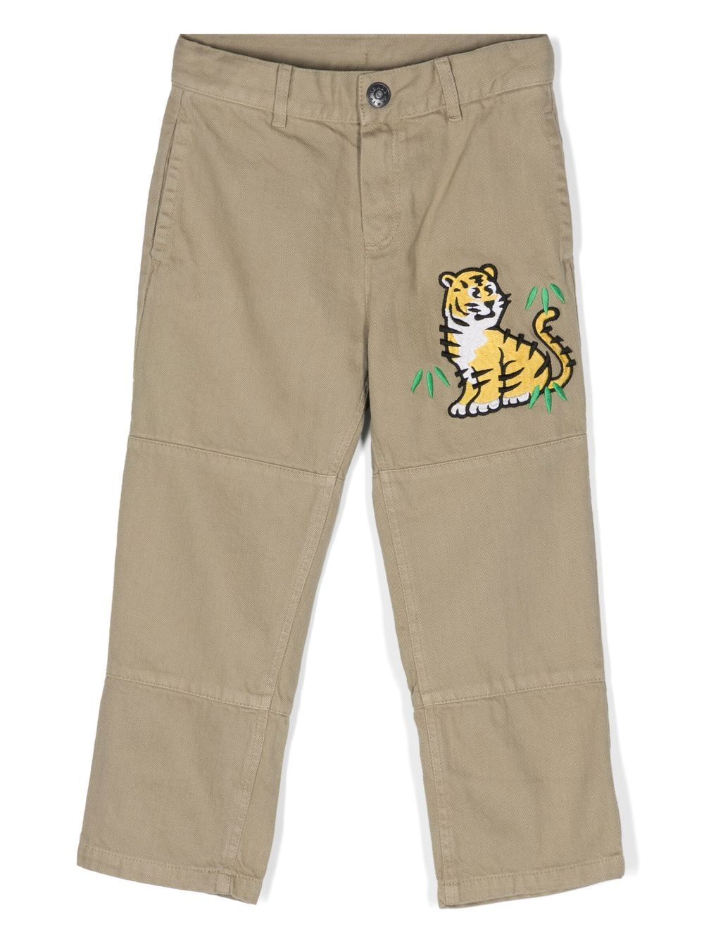 Kenzo Kids Straight-Leg-Hose mit Tiger - Nude von Kenzo Kids
