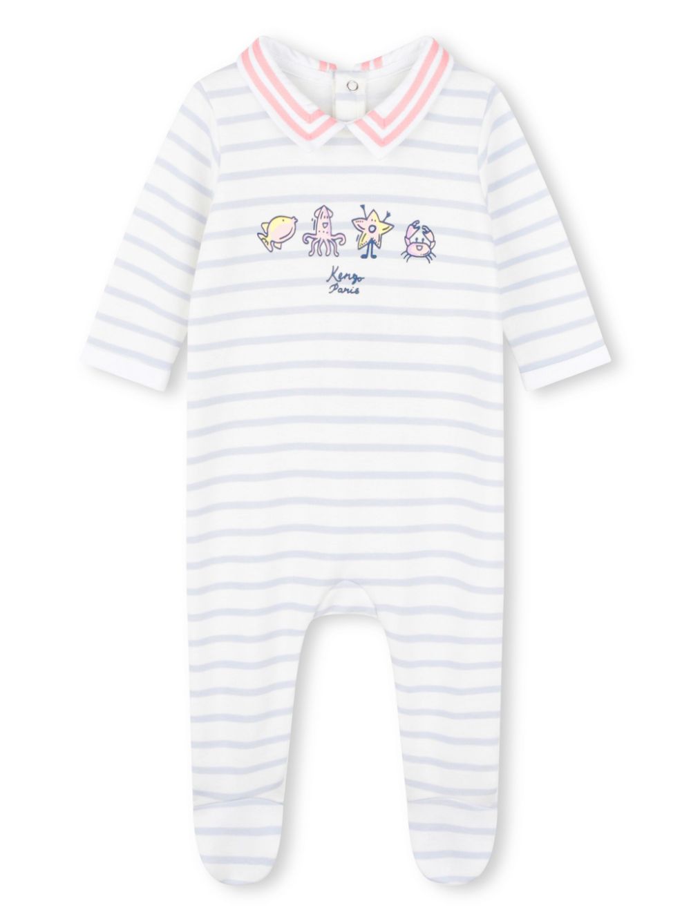 Kenzo Kids Strampler mit grafischem Print - Nude von Kenzo Kids