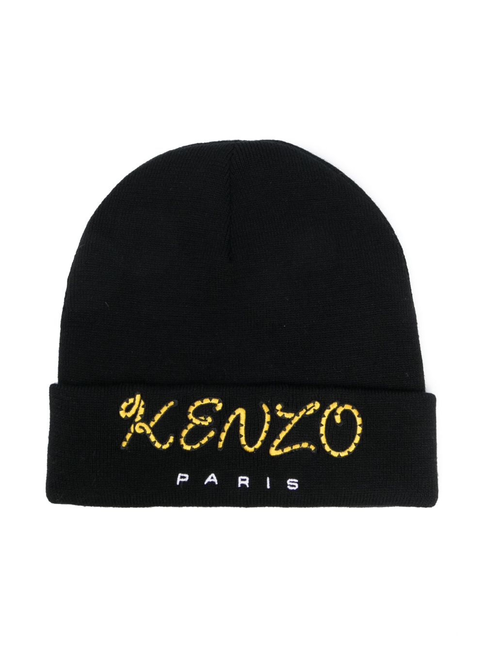 Kenzo Kids Strickmütze mit Logo-Stickerei - Blau von Kenzo Kids