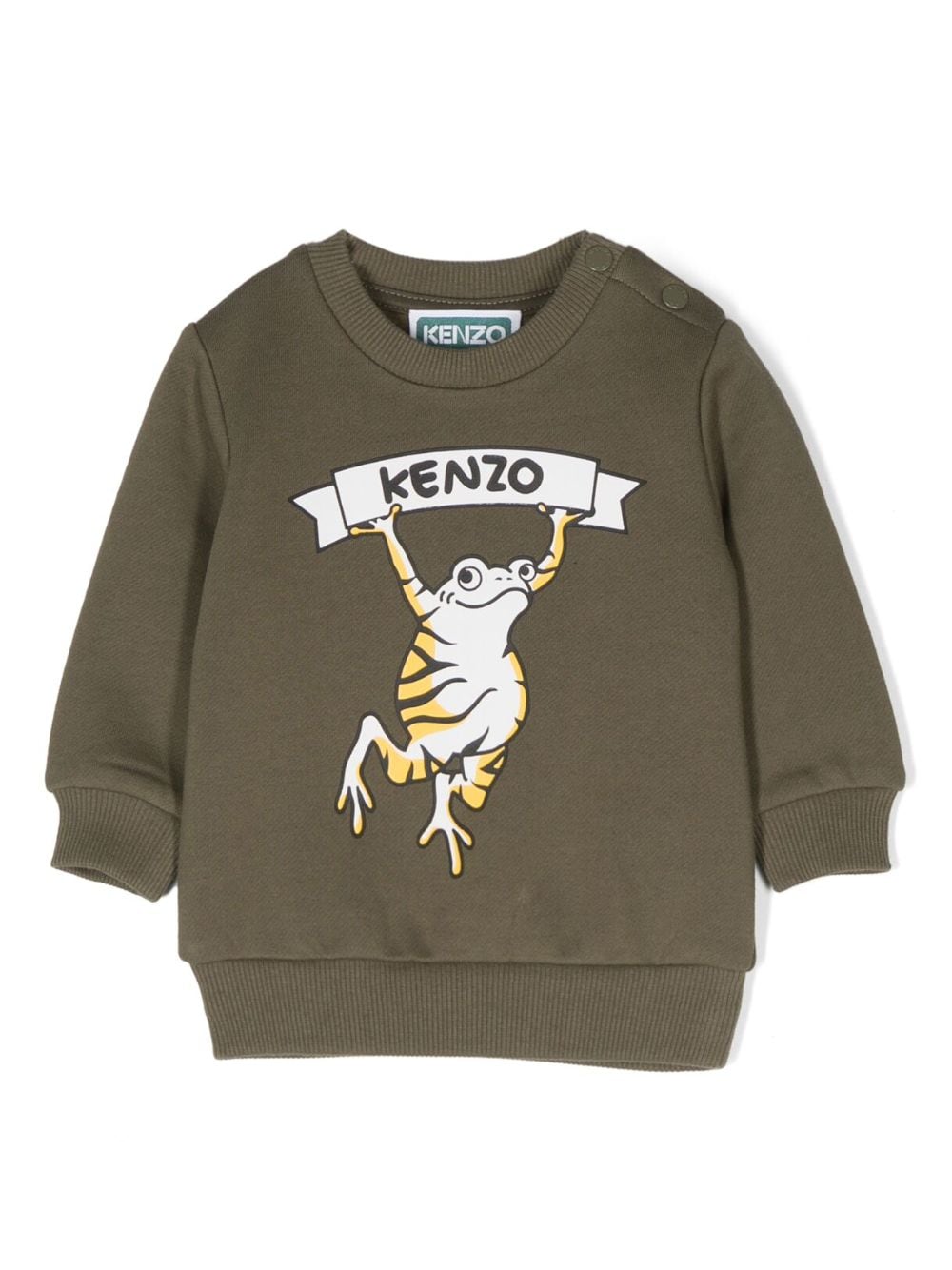 Kenzo Kids Sweatshirt mit Logo-Print - Grün von Kenzo Kids