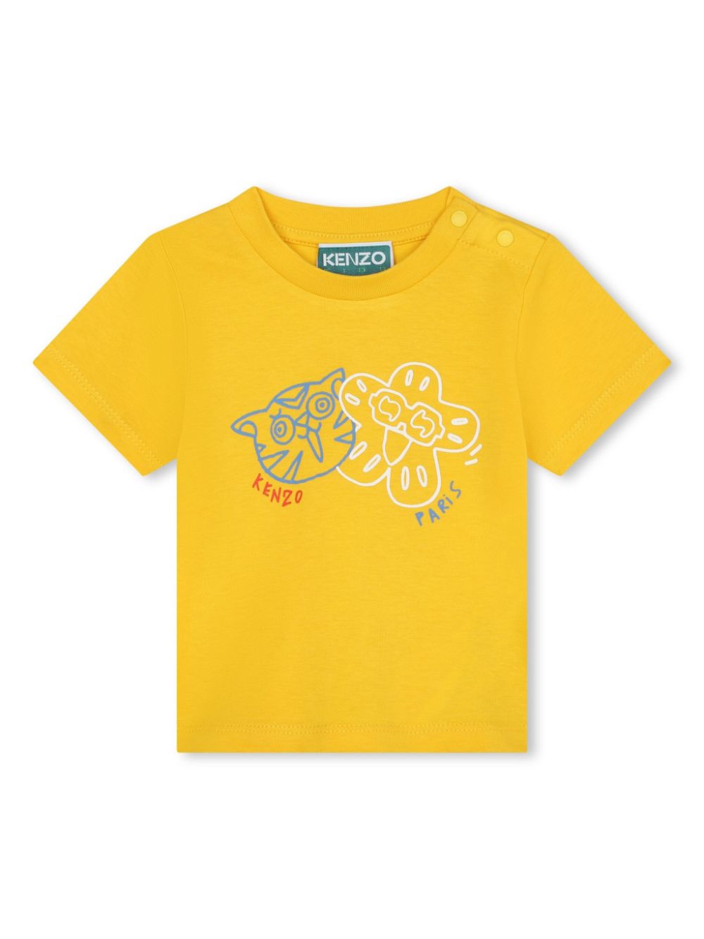 Kenzo Kids T-Shirt aus Bio-Baumwolle mit Logo - Gelb von Kenzo Kids