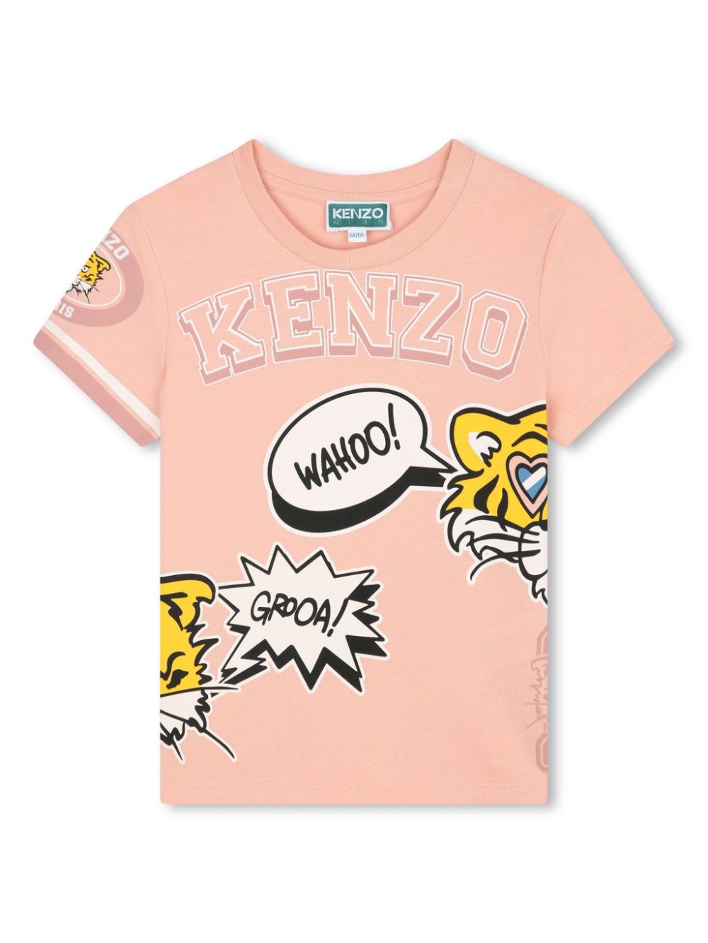 Kenzo Kids T-Shirt mit Tigerkopf - Rosa von Kenzo Kids