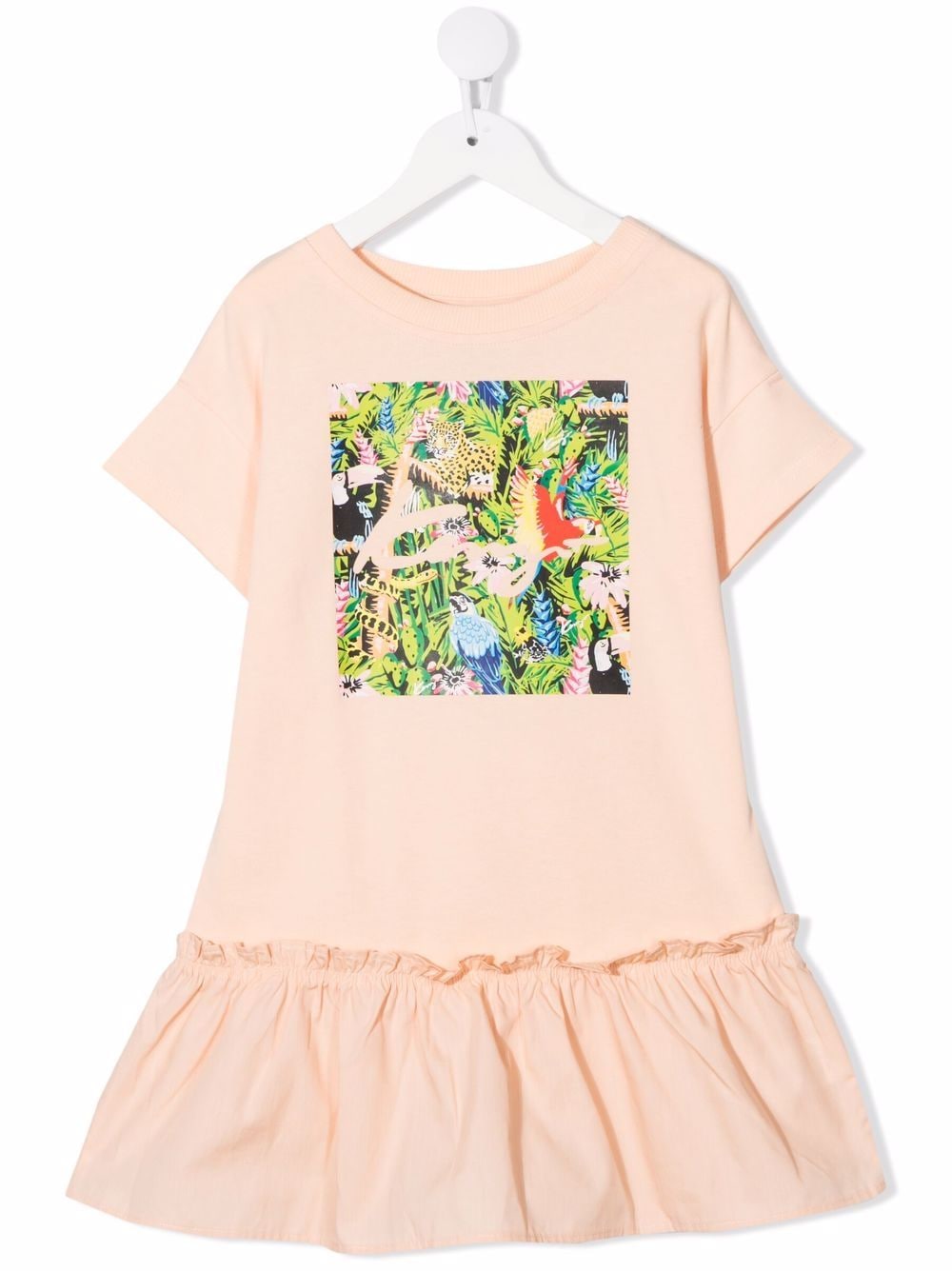 Kenzo Kids T-Shirtkleid mit Regenwald-Print - Rosa von Kenzo Kids