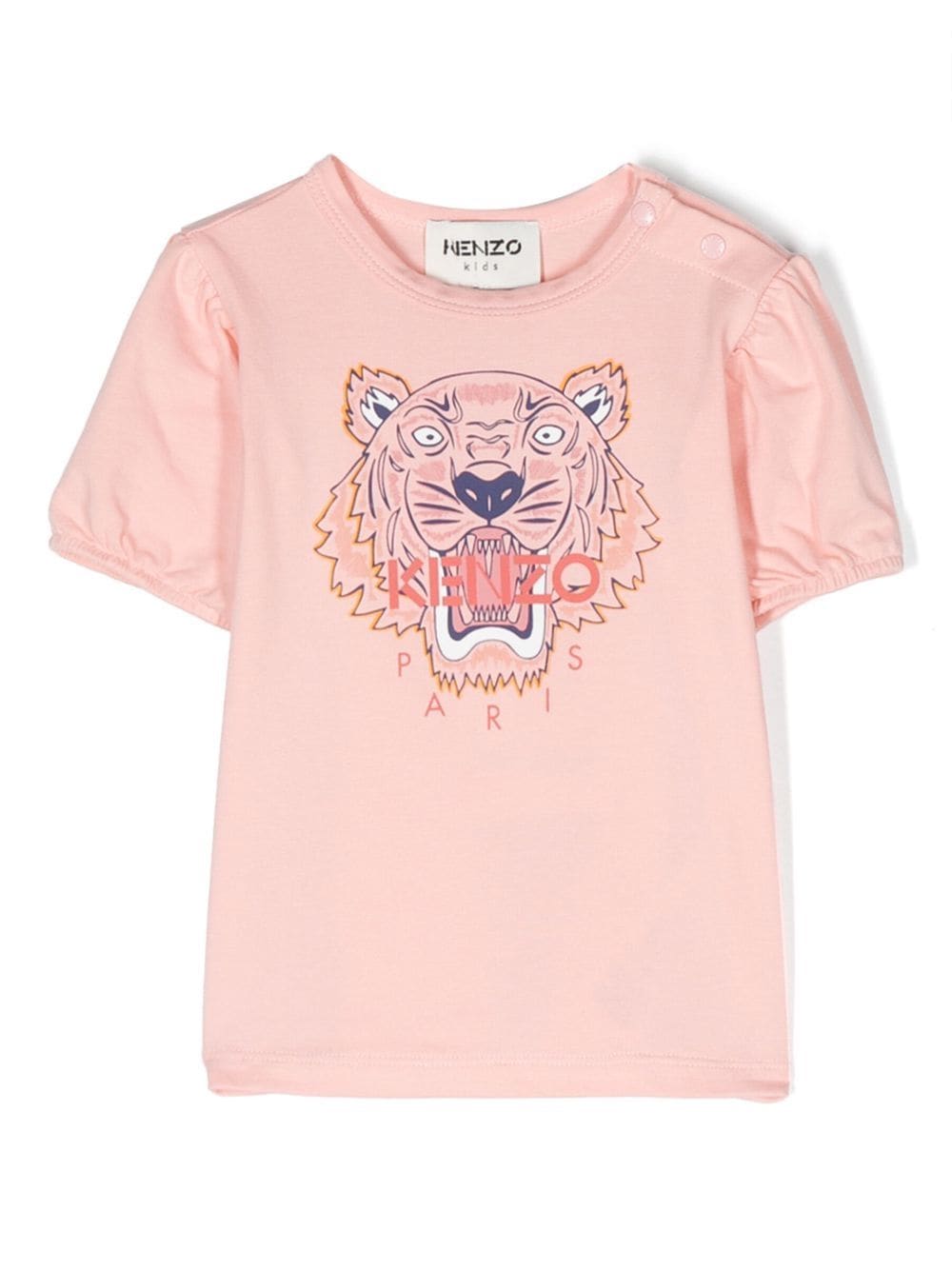 Kenzo Kids T-Shirt mit Tigerkopf - Rosa von Kenzo Kids