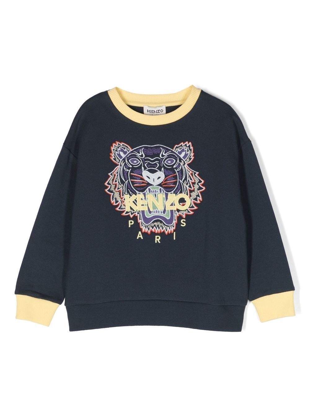 Kenzo Kids Sweatshirt mit Tiger-Print - Blau von Kenzo Kids