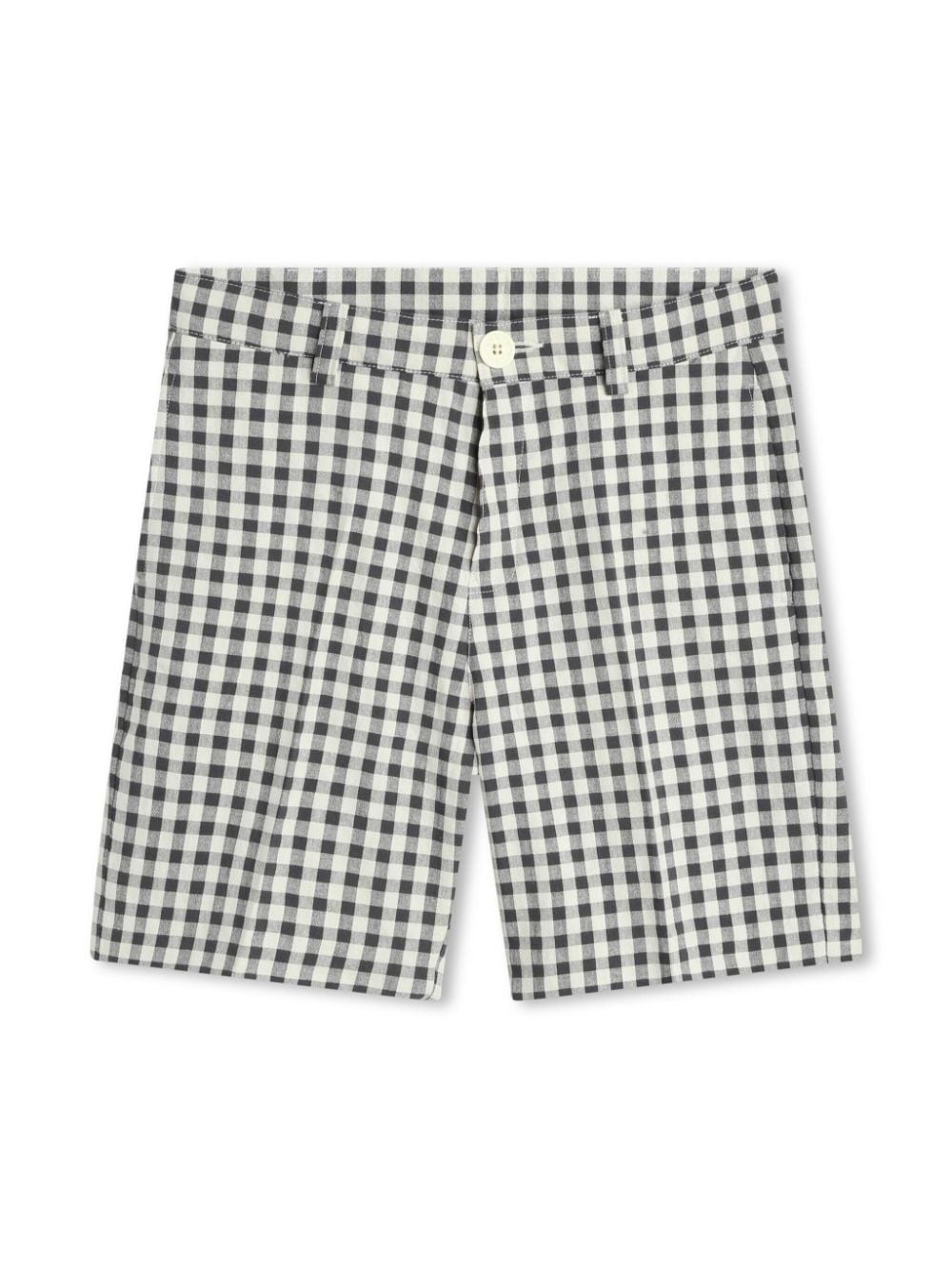 Kenzo Kids Vichykaro-Shorts mit Logo-Schild - Nude von Kenzo Kids