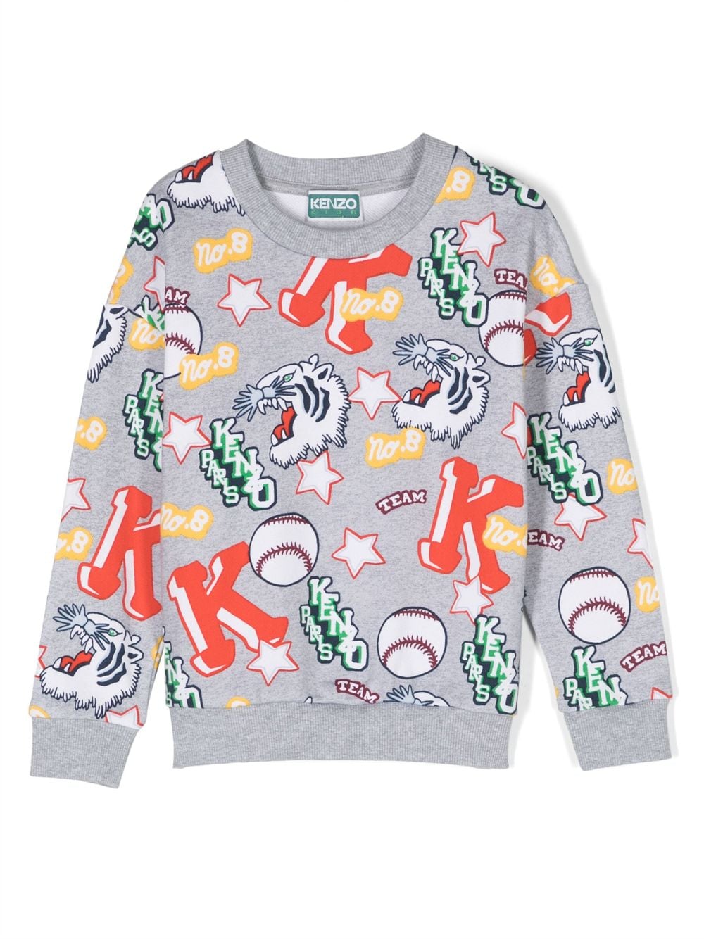 Kenzo Kids Sweatshirt mit grafischem Print - Grau von Kenzo Kids