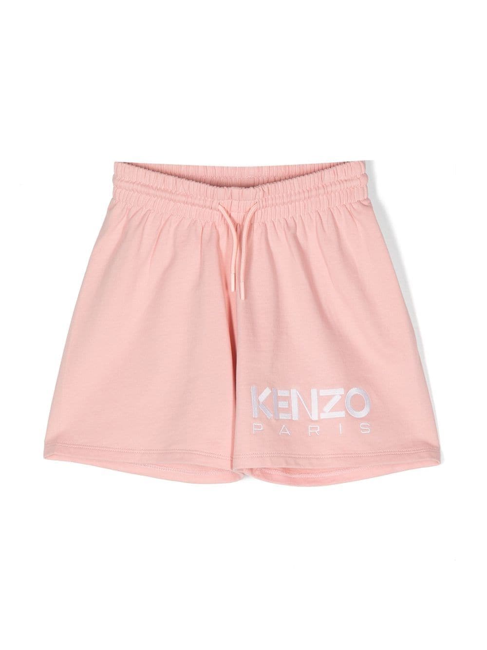 Kenzo Kids Shorts mit Logo-Stickerei - Rosa von Kenzo Kids