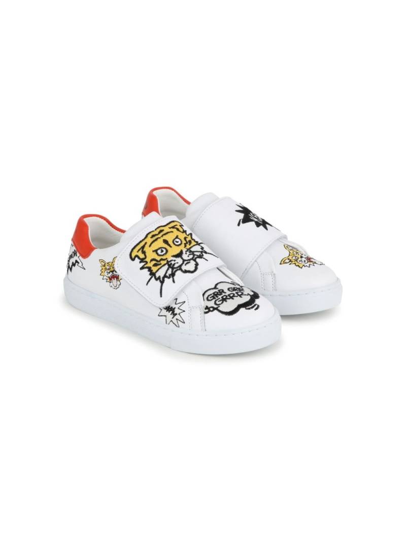 Kenzo Kids Sneakers mit Logo-Patch - Weiß von Kenzo Kids