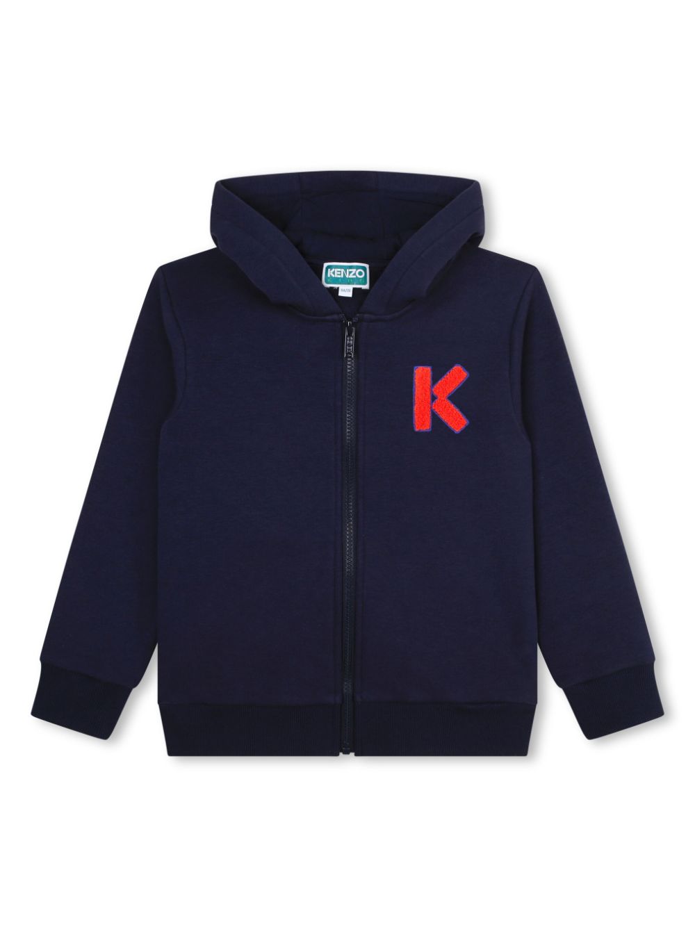 Kenzo Kids Kapuzenjacke mit Logo-Patch - Blau von Kenzo Kids