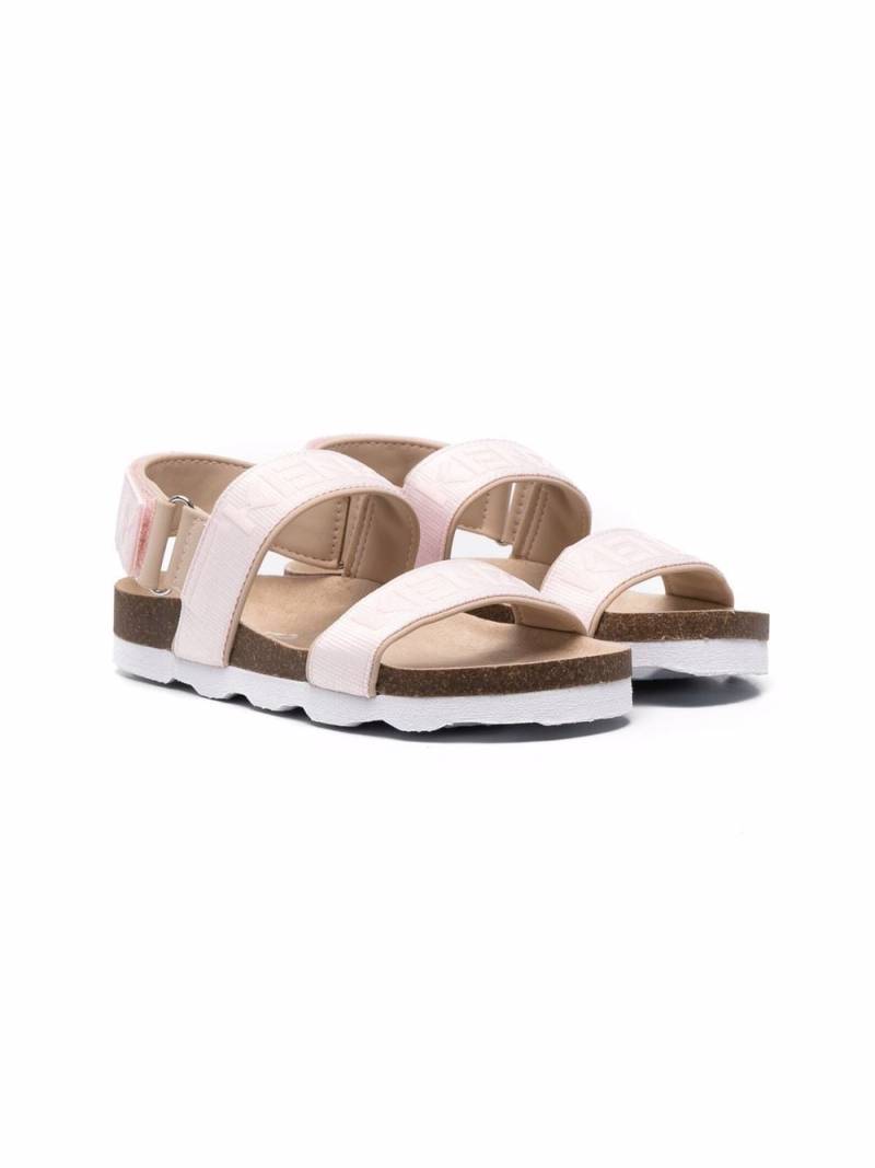 Kenzo Kids Riemensandalen mit Logo-Print - Rosa von Kenzo Kids