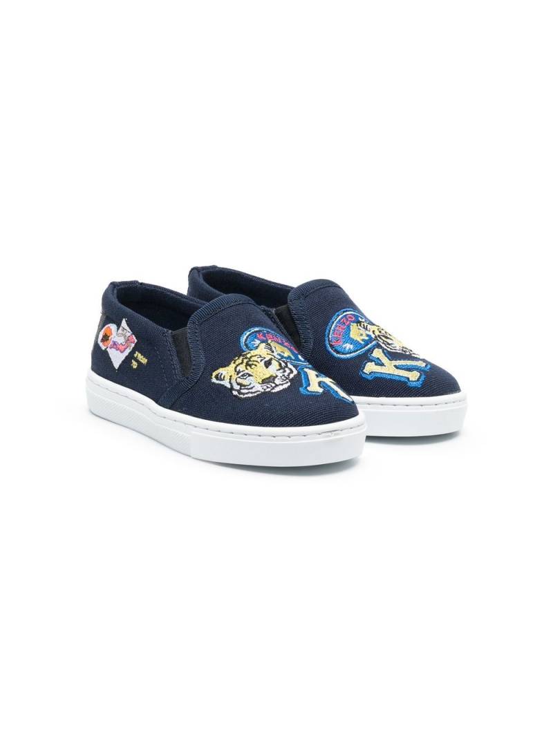 Kenzo Kids Slip-On-Sneakers mit Logo - Blau von Kenzo Kids