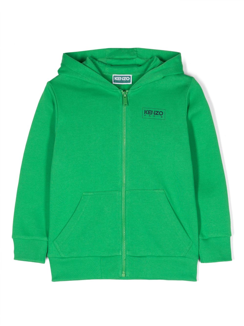 Kenzo Kids Sweatshirtjacke mit Logo-Print - Grün von Kenzo Kids