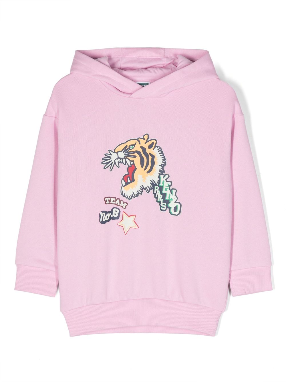 Kenzo Kids Hoodie mit Tiger-Print - Rosa von Kenzo Kids