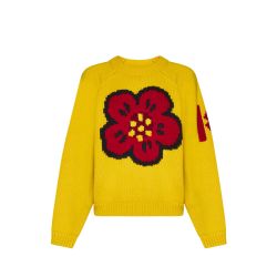 Gelber Kenzo Pullover Aus Baumwoll-wollmix Für Damen von Kenzo