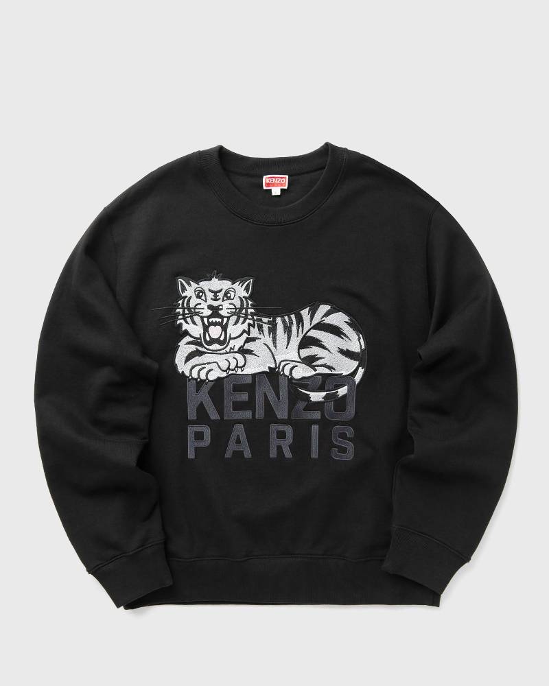 KENZO HAPPY TIGER EMBROIDERED CLASSIC SWEATSHIRT men Hoodies|Sweatshirts black in Größe:M von Kenzo