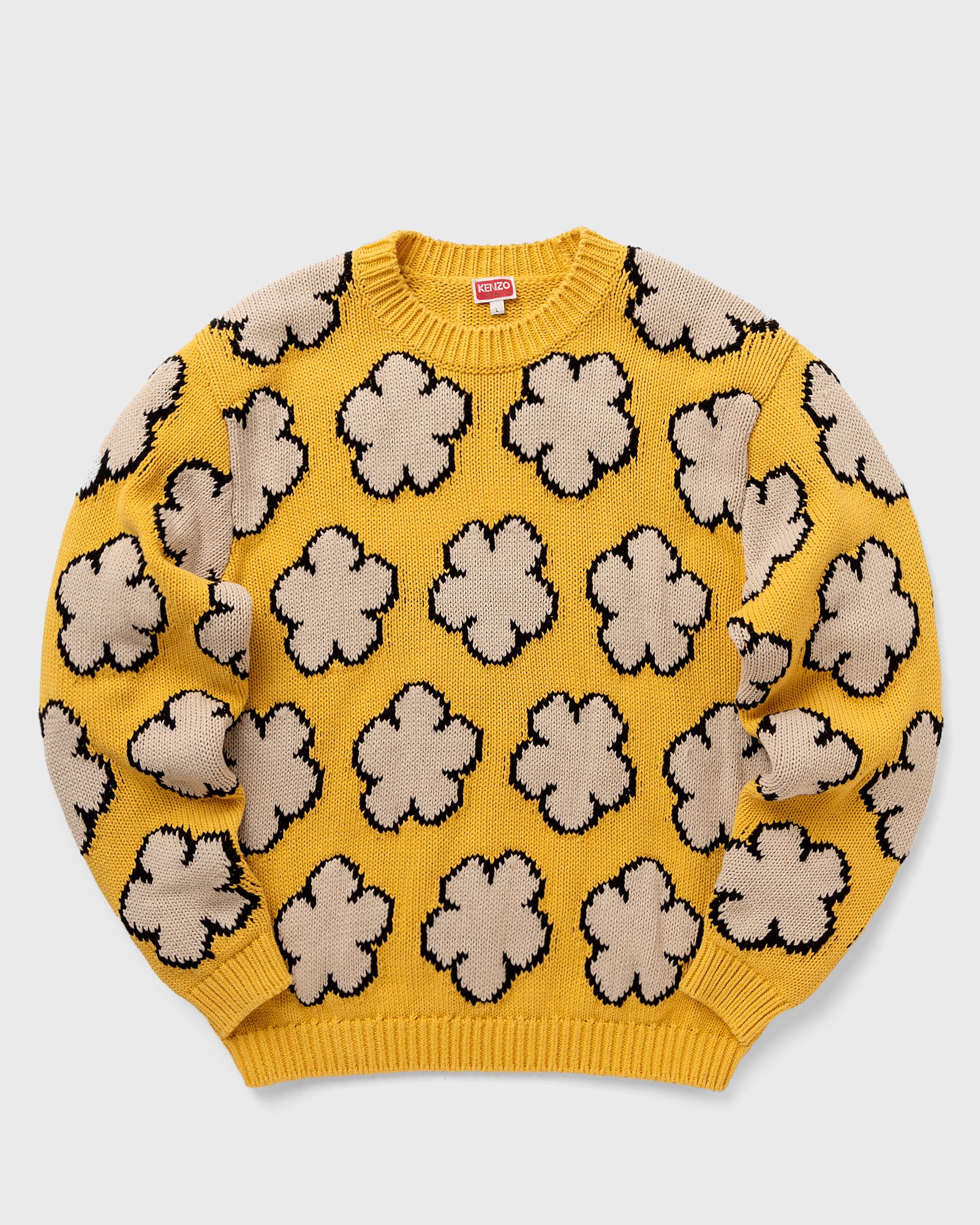 Kenzo ALL OVER BOKE FLOWER JUMPER men Pullovers yellow in Größe:L von Kenzo