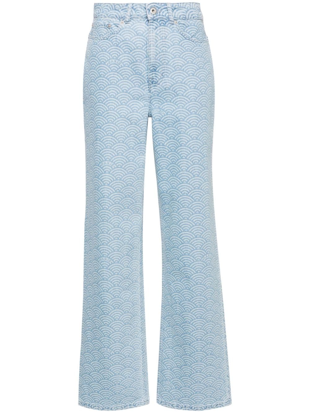 Kenzo Weite Ayame High-Rise-Jeans - Blau von Kenzo