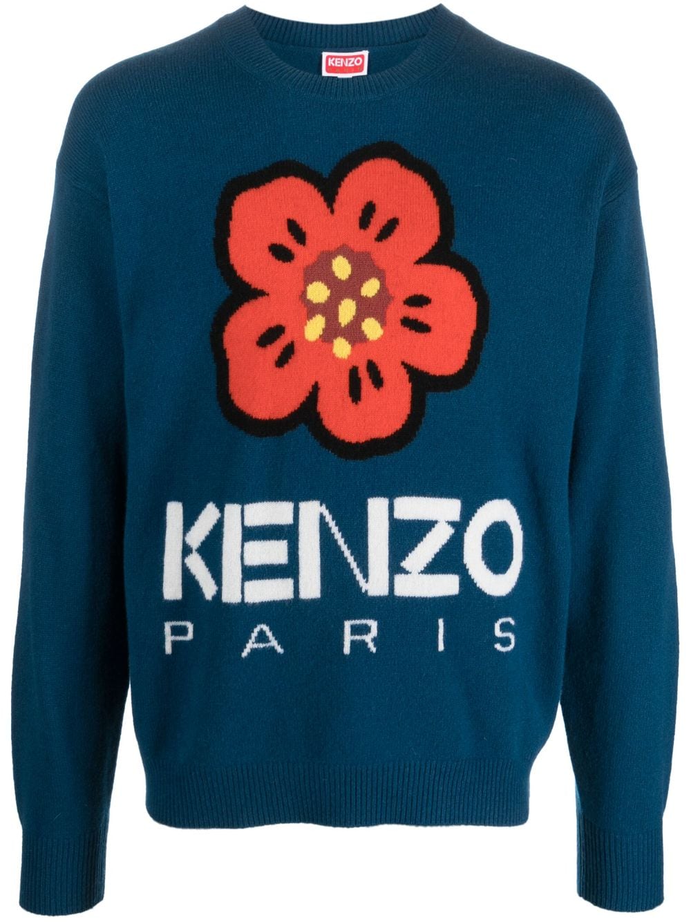 Kenzo Pullover mit Boke Flower-Intarsie - Blau von Kenzo