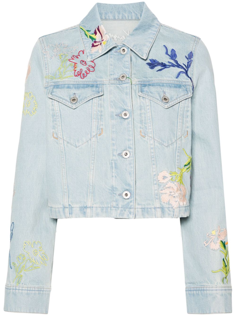 Kenzo Drawn Flowers Jeansjacke - Blau von Kenzo