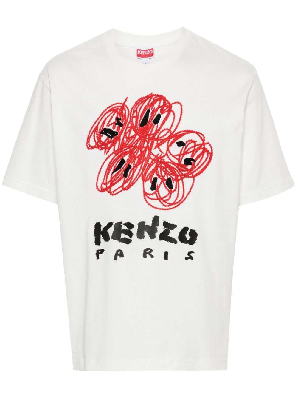 Kenzo Drawn Varsity T-Shirt - Weiß von Kenzo