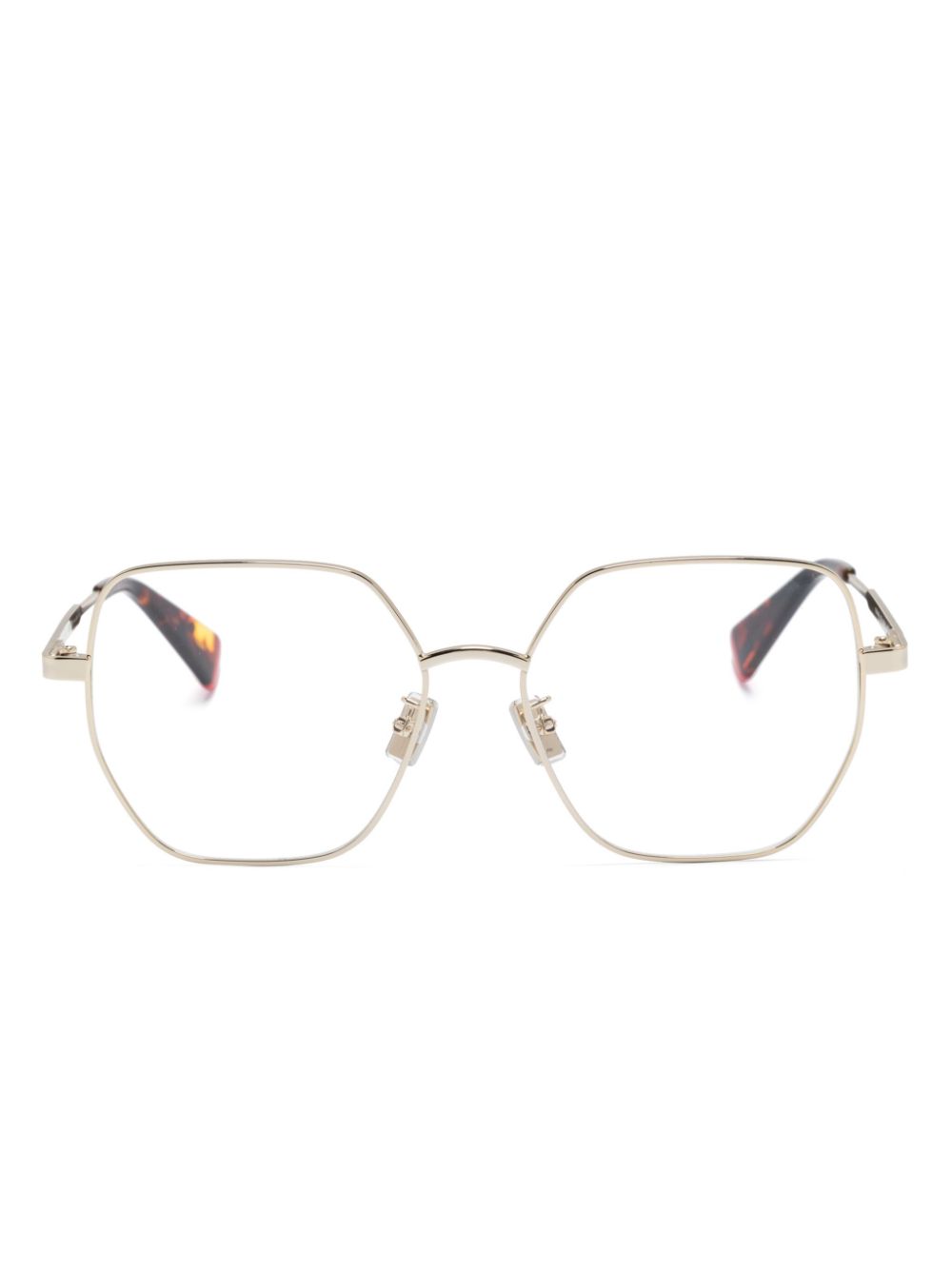 Kenzo Eckige Brille mit Logo-Gravur - Gold von Kenzo