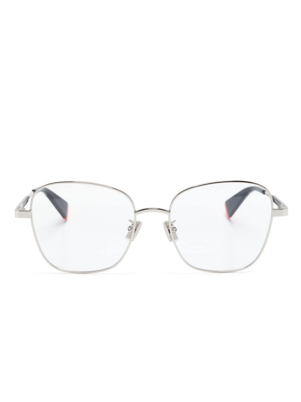 Kenzo Eckige Brille mit Logo-Gravur - Silber von Kenzo