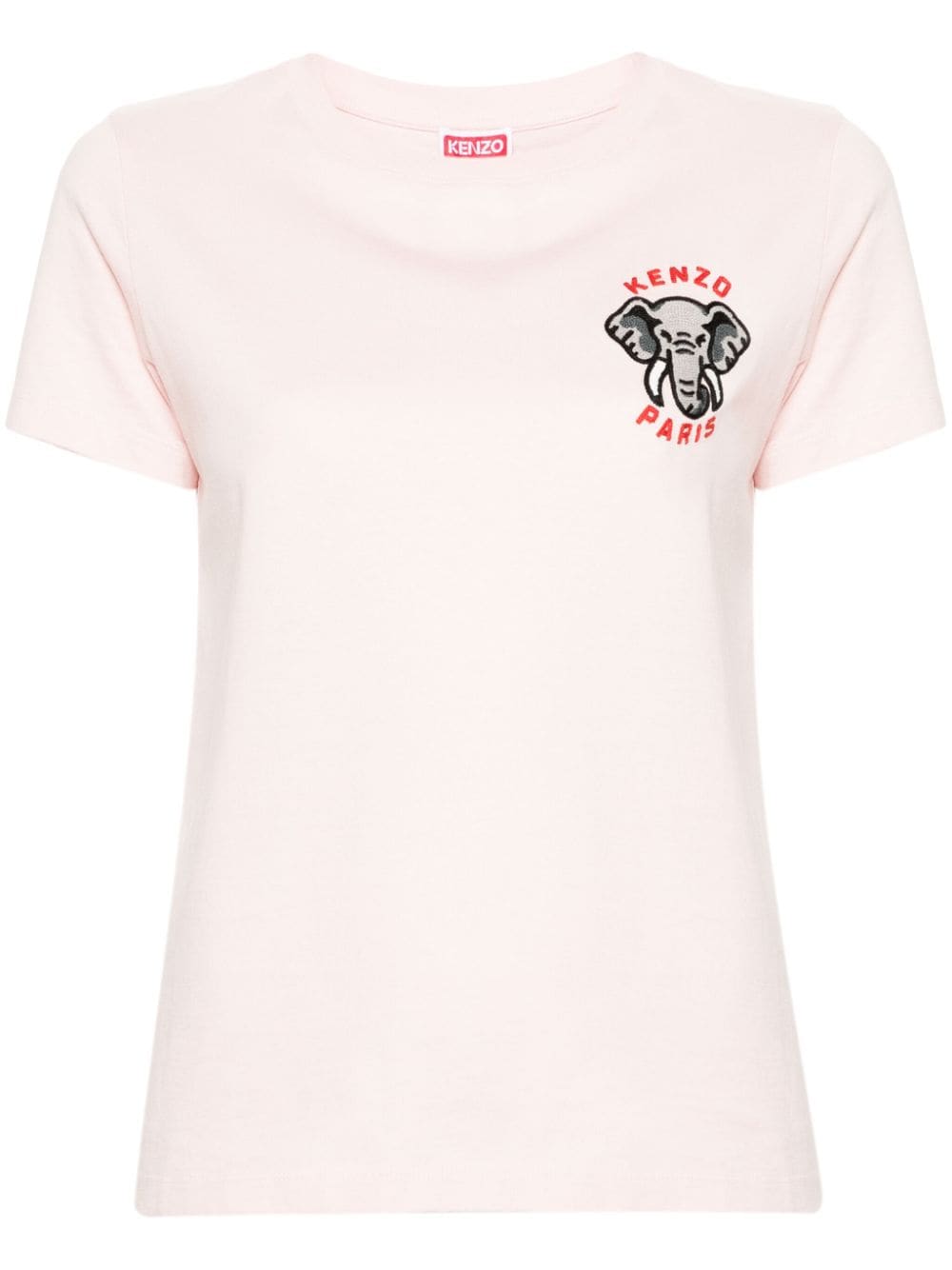 Kenzo T-Shirt mit Elephant Crest-Stickerei - Rosa von Kenzo