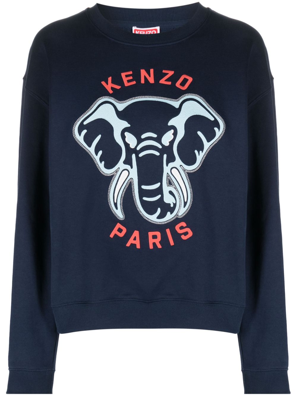 Kenzo Sweatshirt mit Elefantenstickerei - Blau von Kenzo