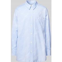 Kenzo Freizeithemd mit Allover-Label-Print in Blau, Größe XS von Kenzo