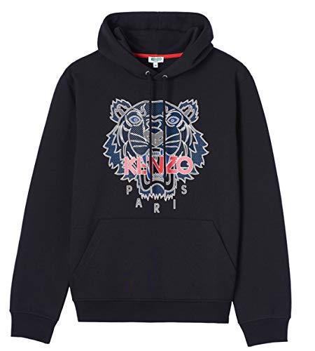 Kenzo Herren Kapuzenpullover Hoodie Tiger Schwarz (L) von Kenzo