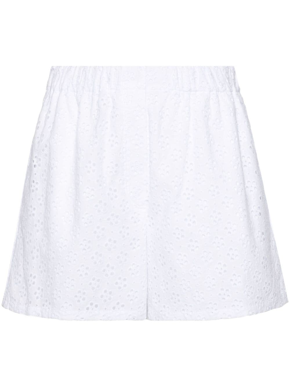 Kenzo Kurze High-Rise-Shorts mit Lochstickerei - Weiß von Kenzo