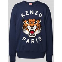 Kenzo Oversized Sweatshirt mit Stickerei in Dunkelblau, Größe M von Kenzo