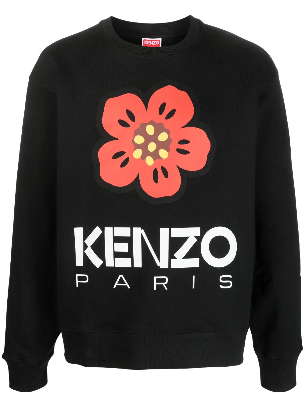 Kenzo Sweatshirt mit Mohn-Print - Schwarz von Kenzo