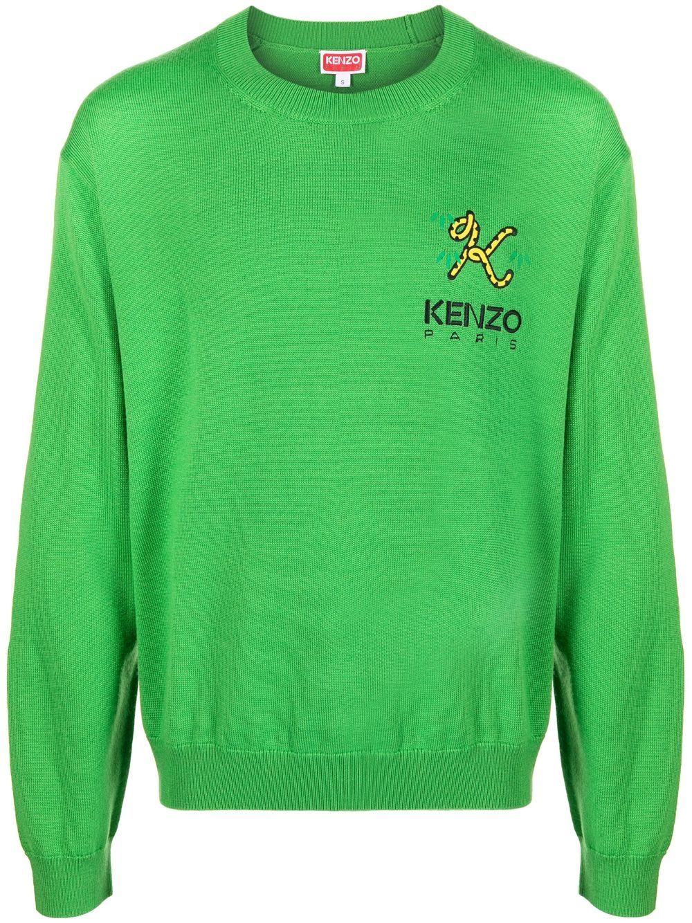 Kenzo Pullover mit Logo-Stickerei - Grün von Kenzo