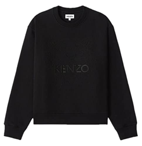 Kenzo Tiger Herren Sweatshirt Schwarz Bestickter Tiger Langarm 100% Baumwolle (Regular Fit - Kleine Taille) (m) von Kenzo