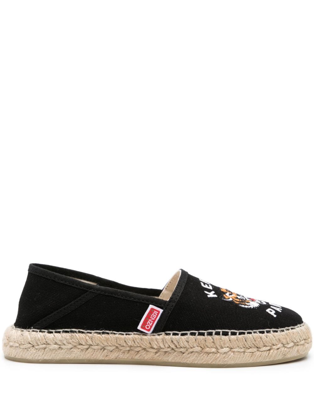 Kenzo Tiger Espadrilles mit Logo-Stickerei - Schwarz von Kenzo