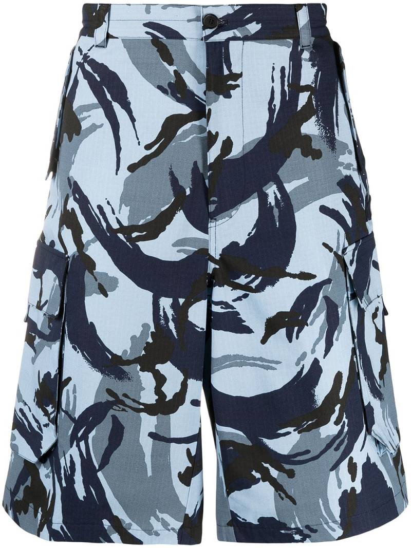 Kenzo Cargo-Shorts mit Tropic Camo-Print - Blau von Kenzo