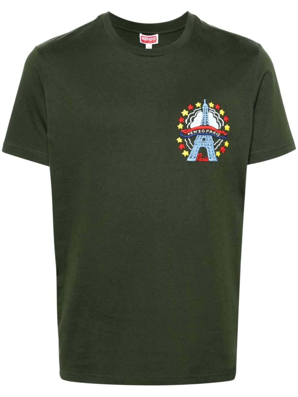 Kenzo Varsity Drawn T-Shirt mit Stickerei - Grün von Kenzo