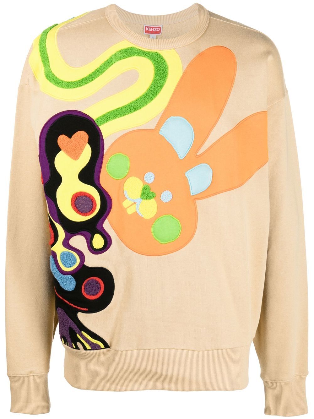 Kenzo Sweatshirt mit Applikation - Nude von Kenzo