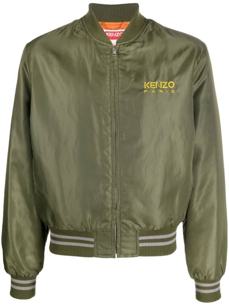 Kenzo Bomberjacke mit Logo-Stickerei - Grün von Kenzo