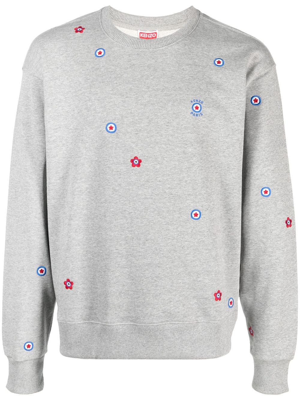 Kenzo Sweatshirt mit Blumenstickerei - Grau von Kenzo