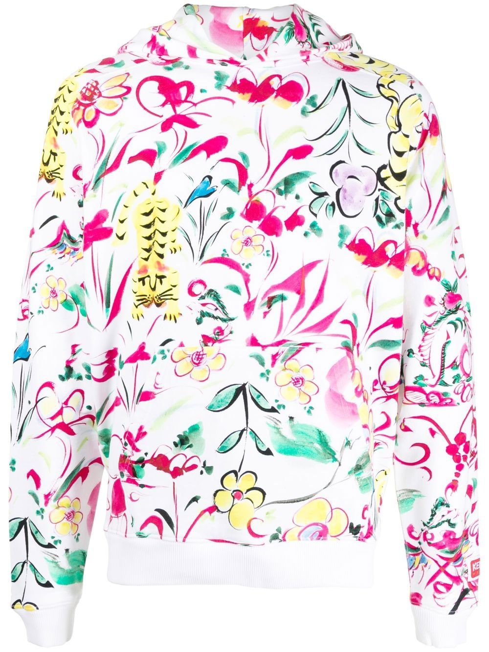 Kenzo Hoodie mit Blumen-Print - Weiß von Kenzo