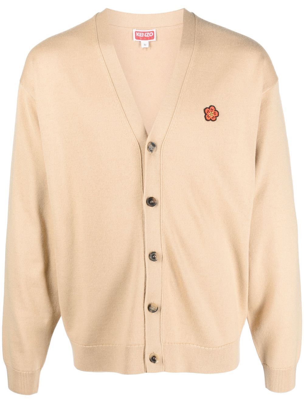 Kenzo Cardigan mit Blumen-Patch - Nude von Kenzo