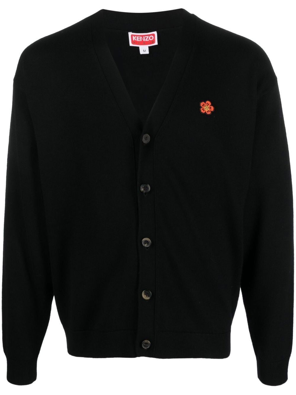 Kenzo Cardigan mit Blumen-Patch - Schwarz von Kenzo