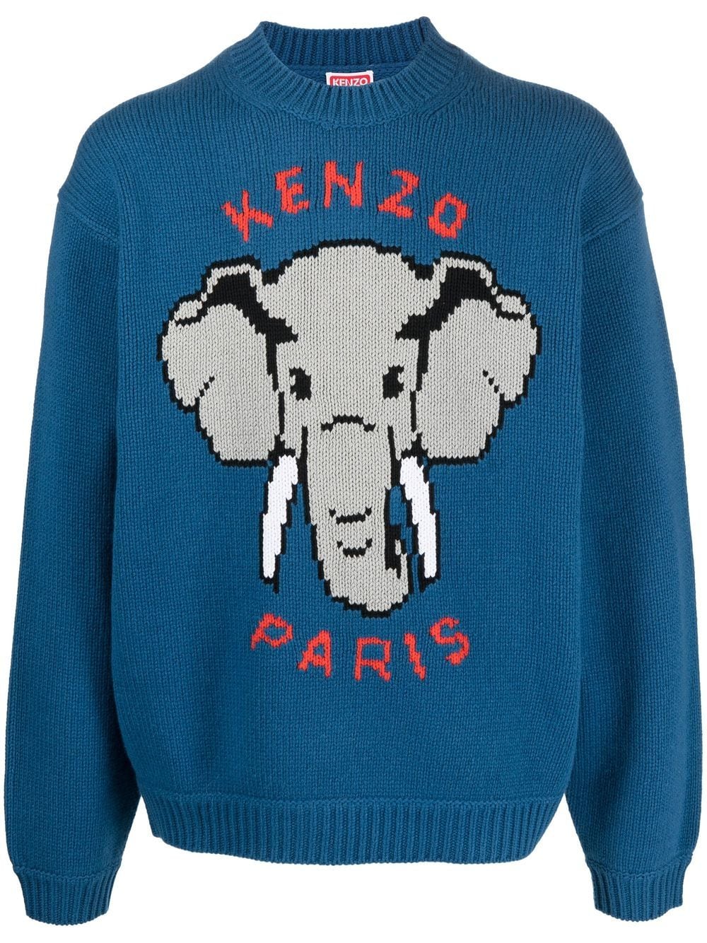 Kenzo Gestrickter Intarsien-Pullover - Blau von Kenzo