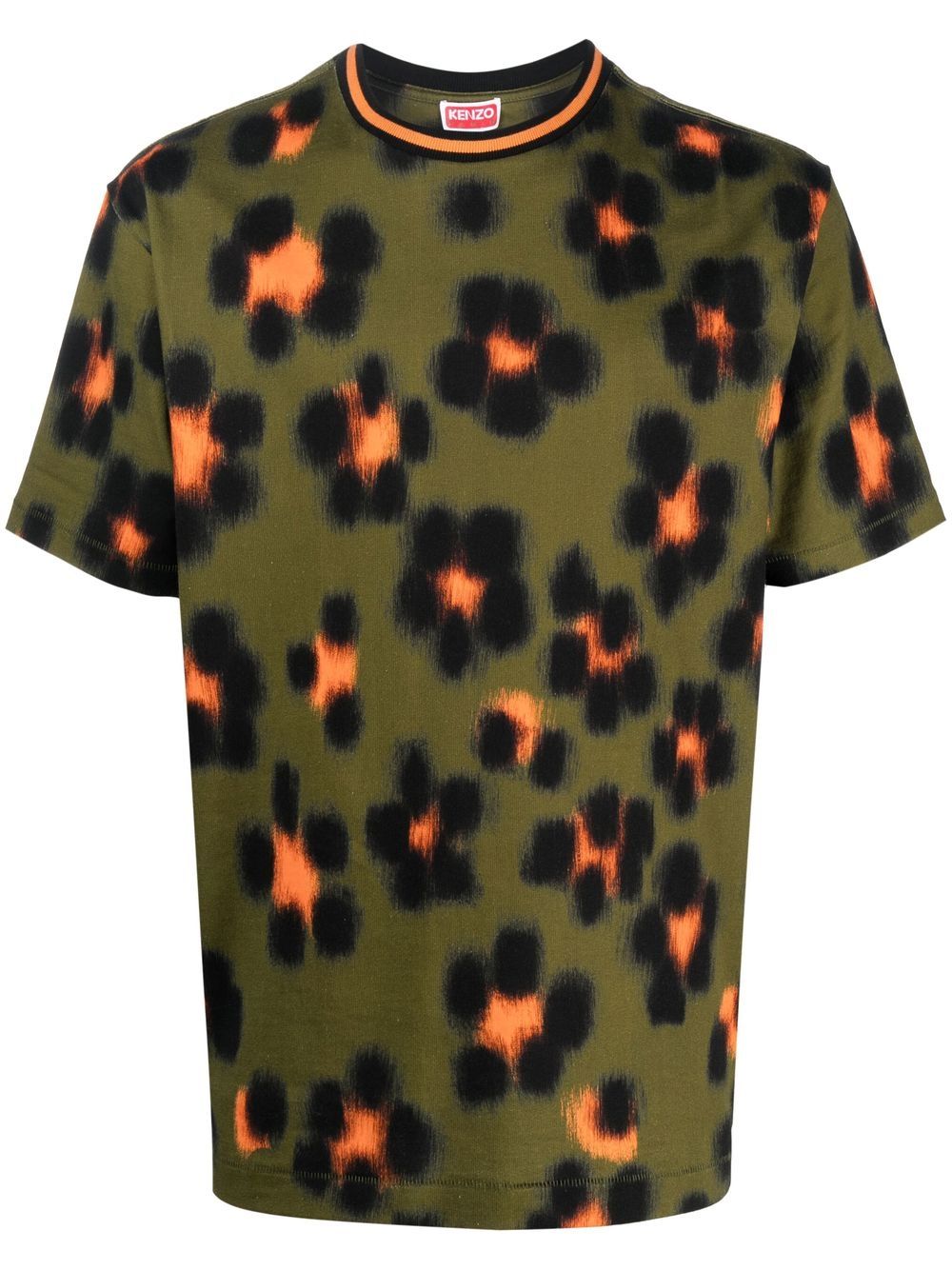 Kenzo T-Shirt mit Leoparden-Print - Grün von Kenzo