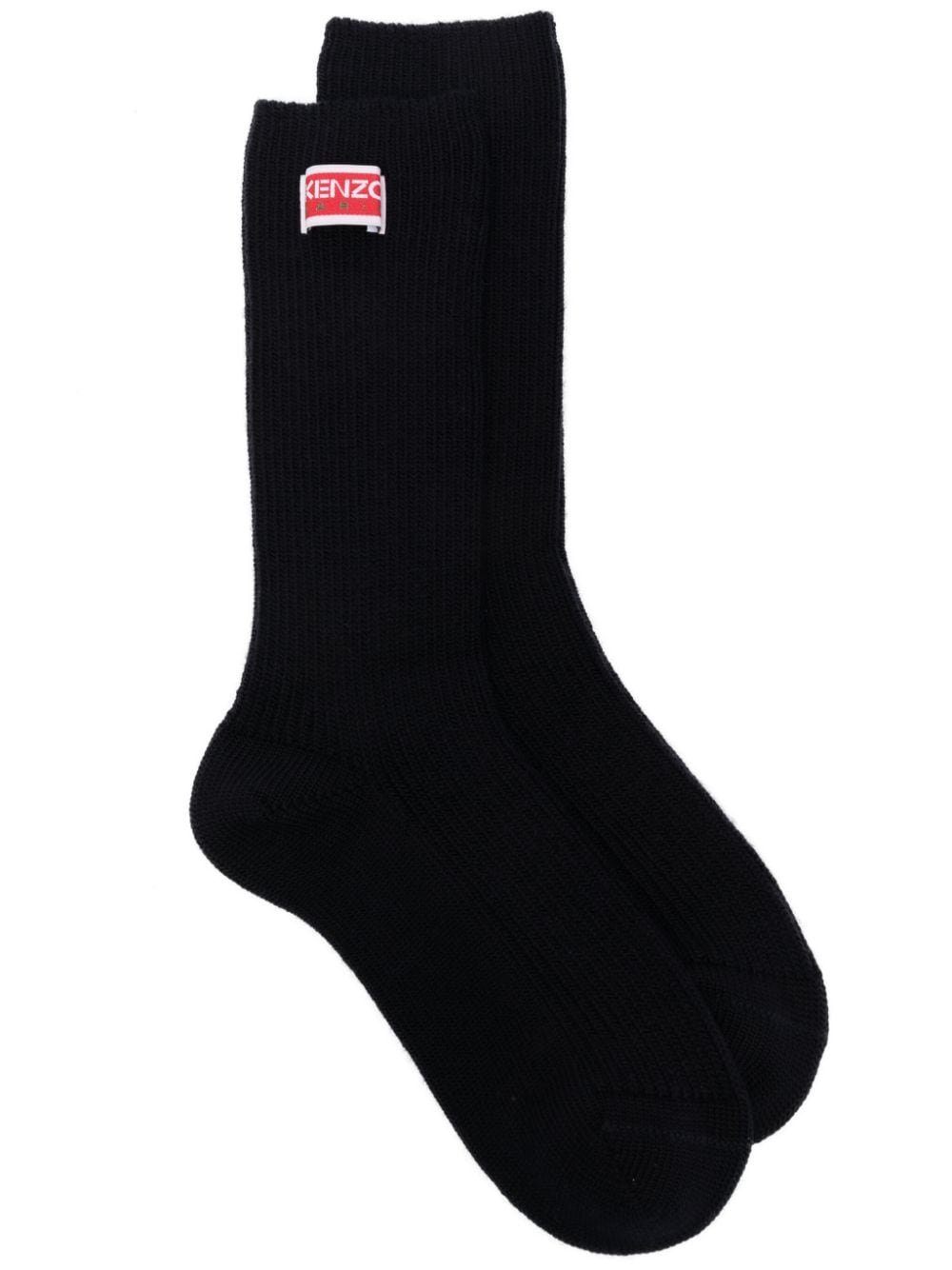 Kenzo Socken mit Logo-Patch - Schwarz von Kenzo